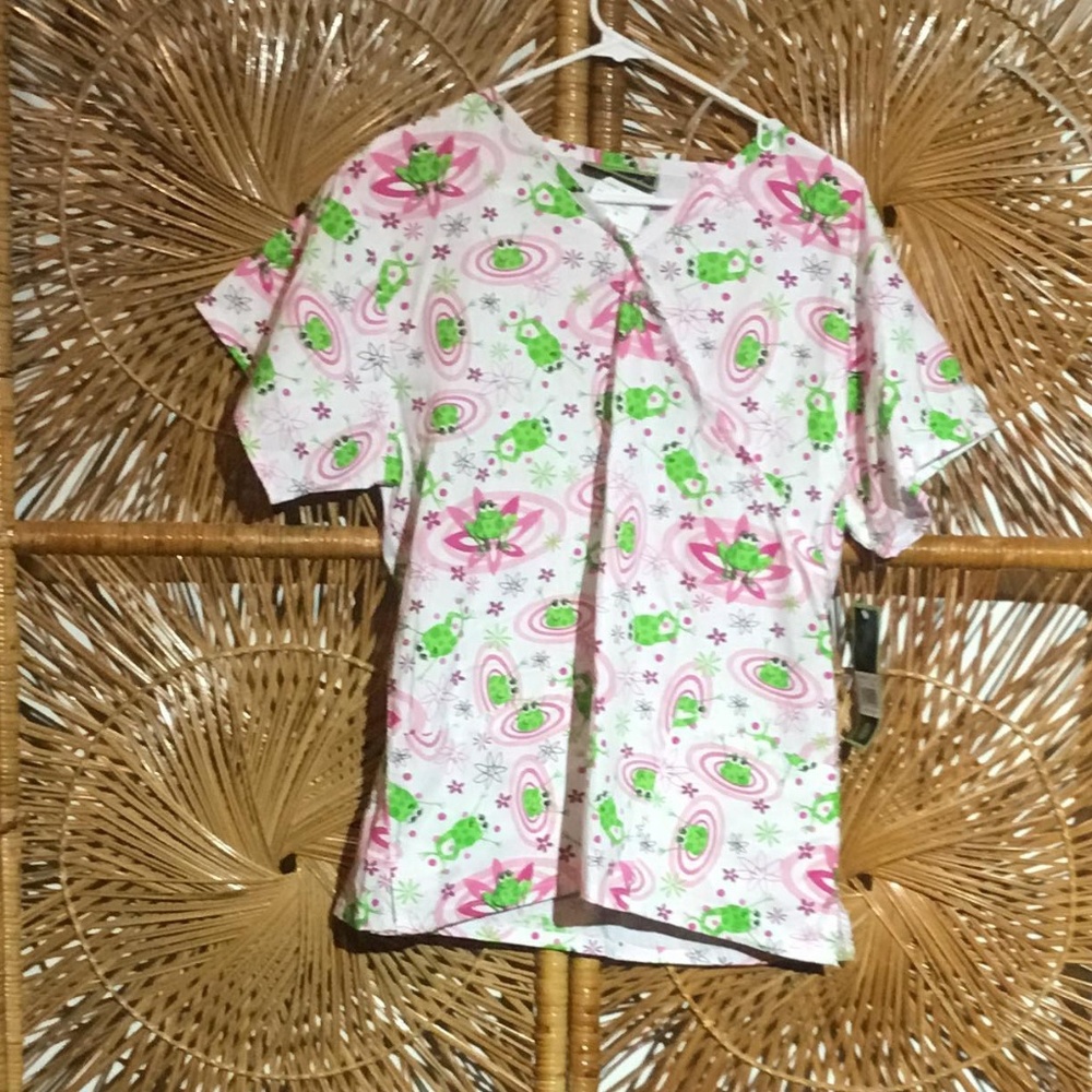 Bonita Women Scrub Top Pink Size XL